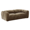 Siegal Modern Olive Green Fabric Loveseat Sofa