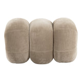 Archie Modern Taupe Fabric Accent Chair + Ottoman