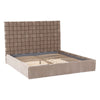 Rousey Modern Taupe Fabric Bed