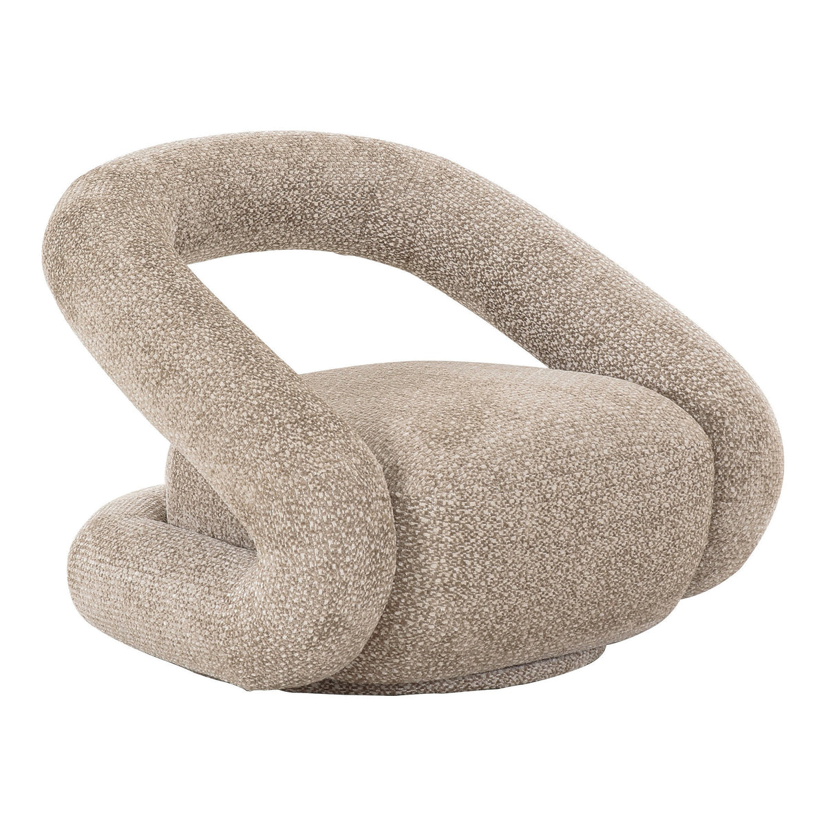 Tony Modern Beige Fabric Swivel Accent Chair