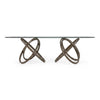 Mason Modern Glass + Grey Ash Dining Table