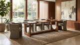 Oldford Modern Beige + Black Fabric Dining Chair