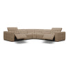Carney Modern Beige Leather Sectional Sofa + 3 Recliners