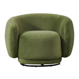 Andrew Modern Green Fabric Swivel Accent Chair