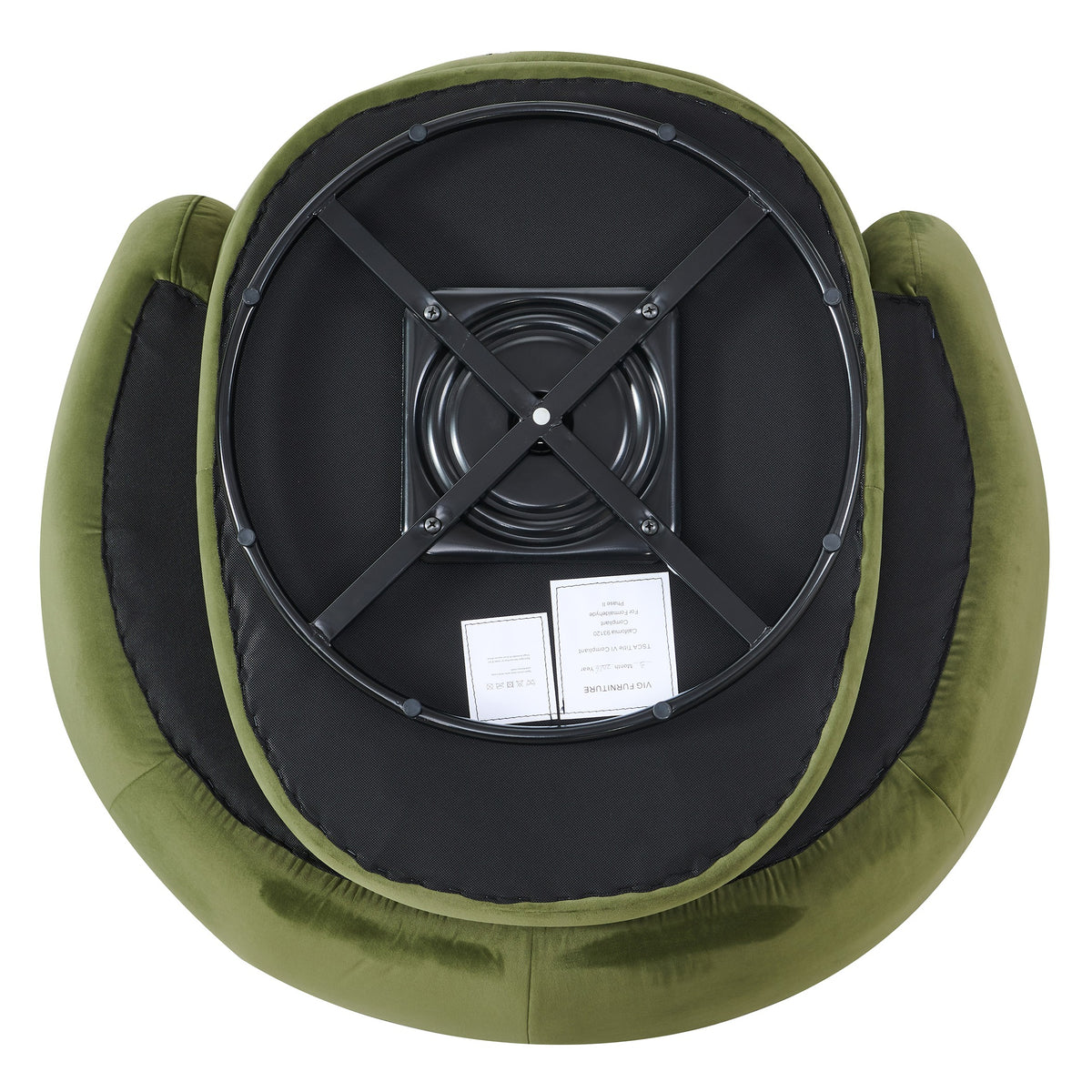 Andrew Modern Green Fabric Swivel Accent Chair