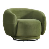 Andrew Modern Green Fabric Swivel Accent Chair