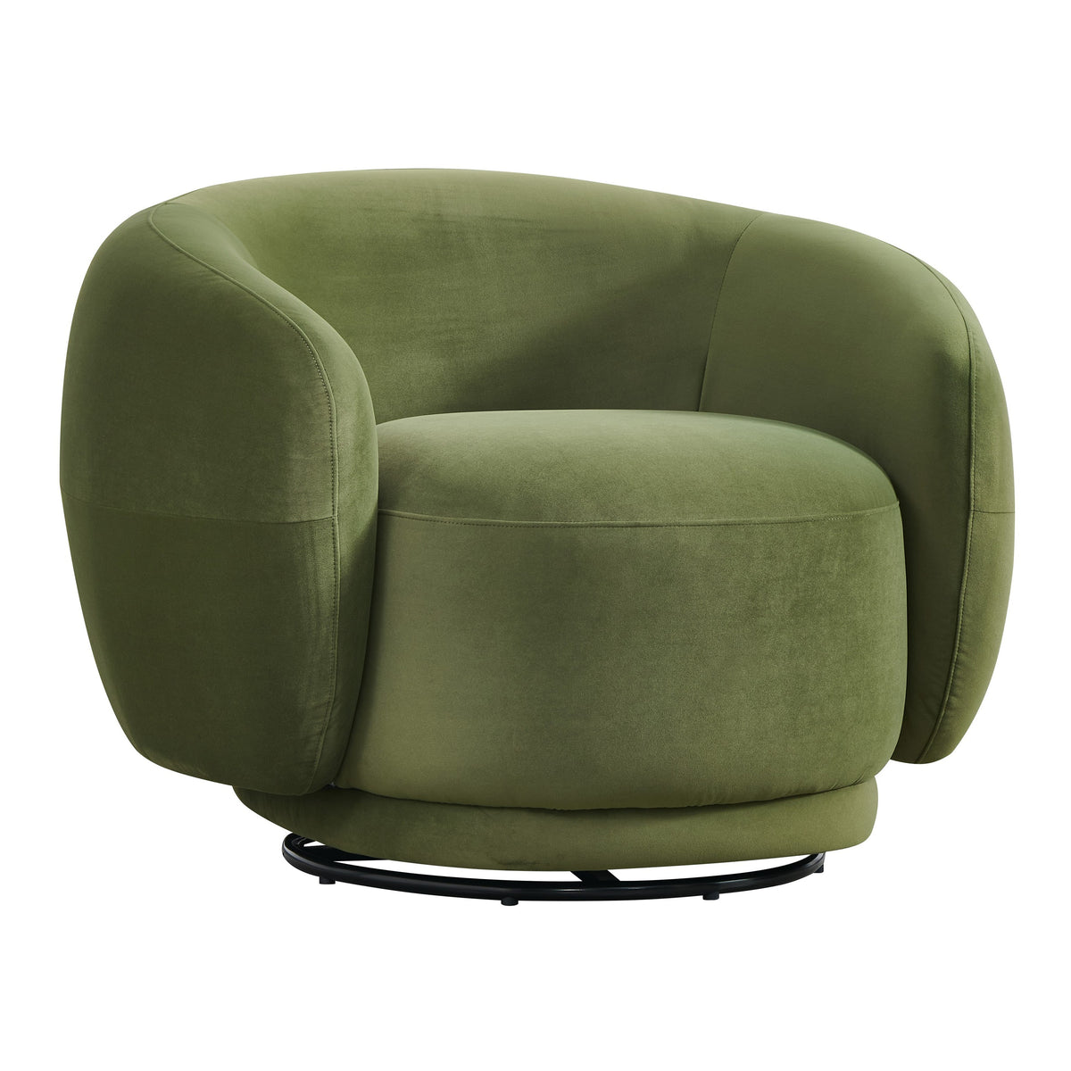 Andrew Modern Green Fabric Swivel Accent Chair