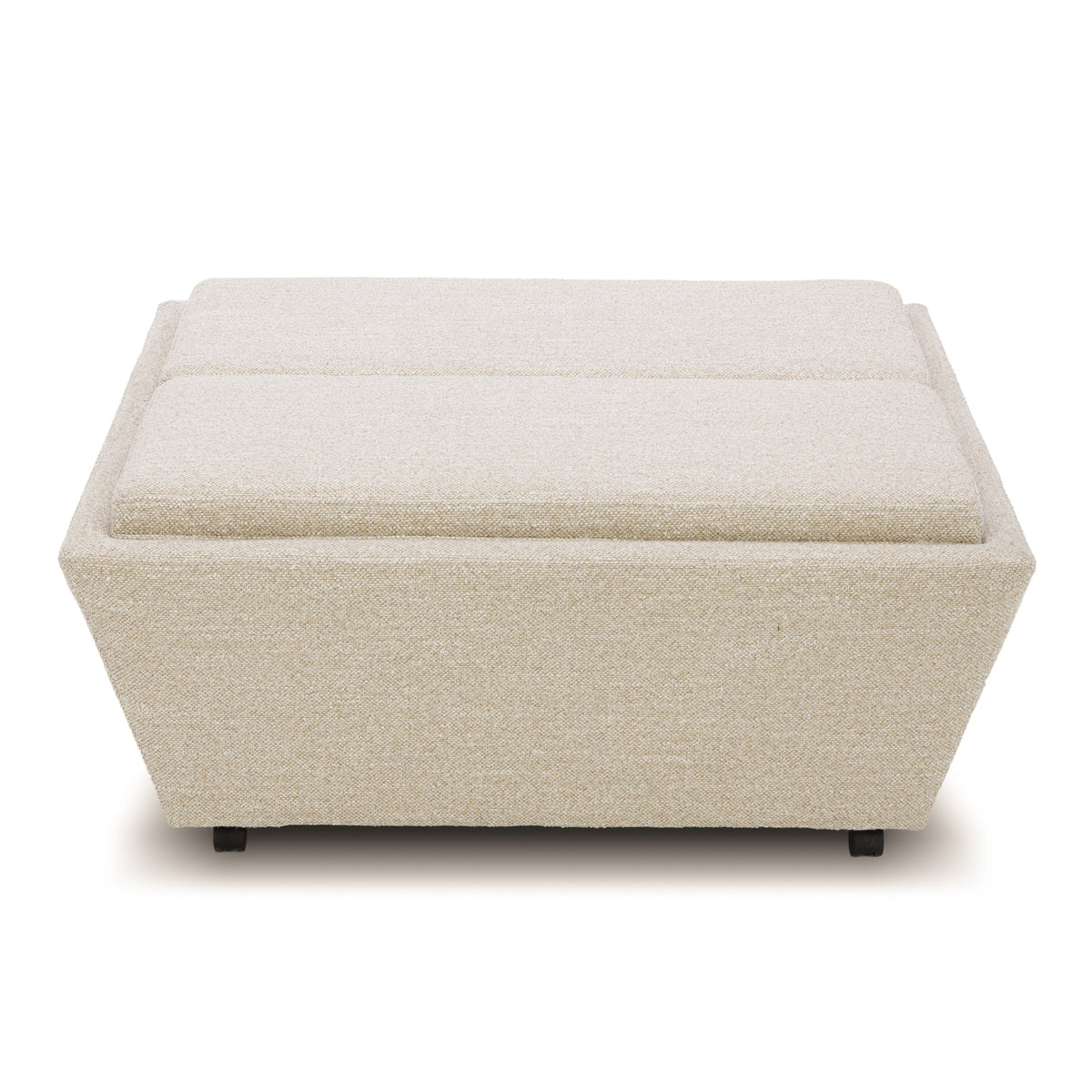 Nouveau Aris Modern Beige Fabric Ottoman with Storage