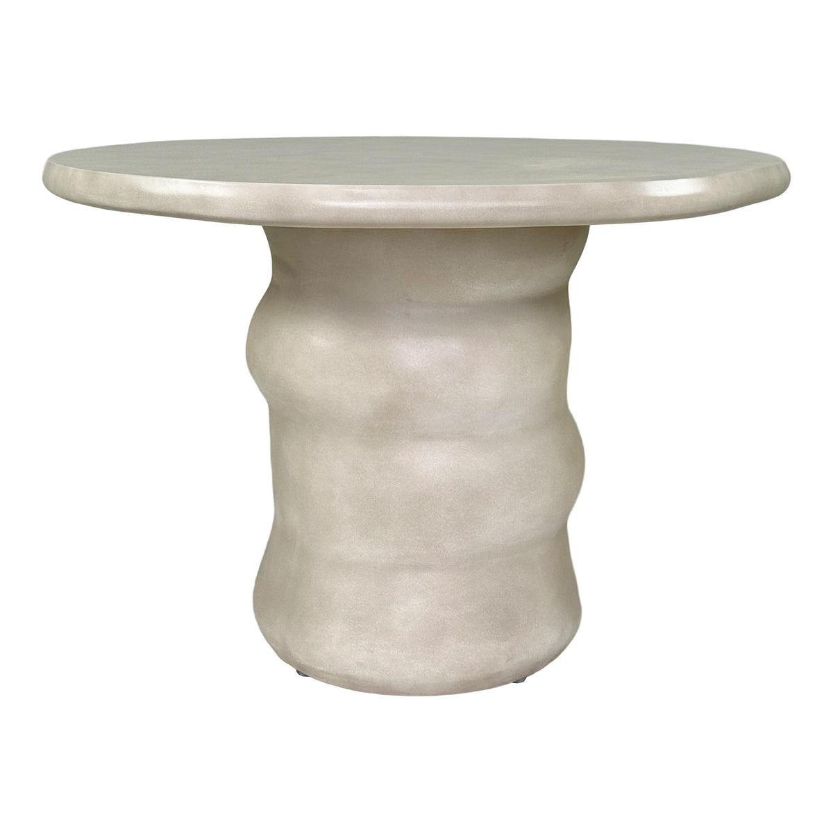 Nouveau Sosso Modern Beige Round Concrete Dining Table