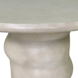 Nouveau Sosso Modern Beige Round Concrete Dining Table