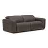 Nouveau Jessop Modern Dark Grey Leather Sofa 2 Recliners