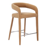 Nouveau Mundra Modern Tan Fabric Counter Chair