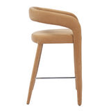 Nouveau Mundra Modern Tan Fabric Counter Chair
