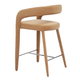 Nouveau Mundra Modern Tan Fabric Counter Chair