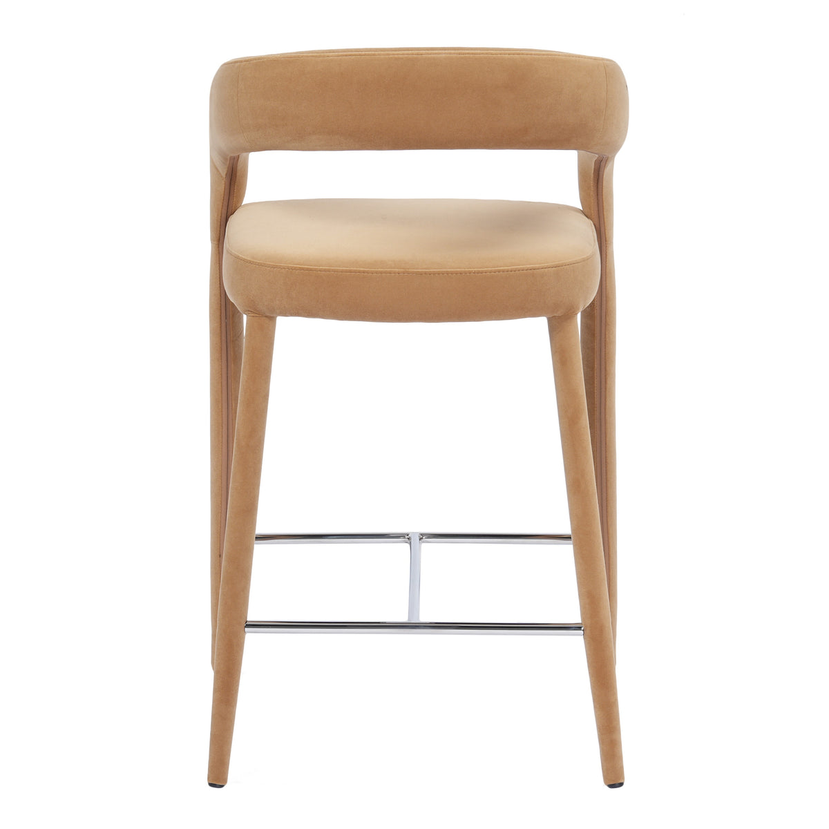 Nouveau Mundra Modern Tan Fabric Counter Chair