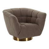 Granby Glam Fabric and Gold Chair