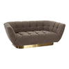 Granby Glam Fabric and Gold Loveseat