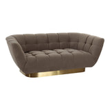Granby Glam Fabric and Gold Loveseat