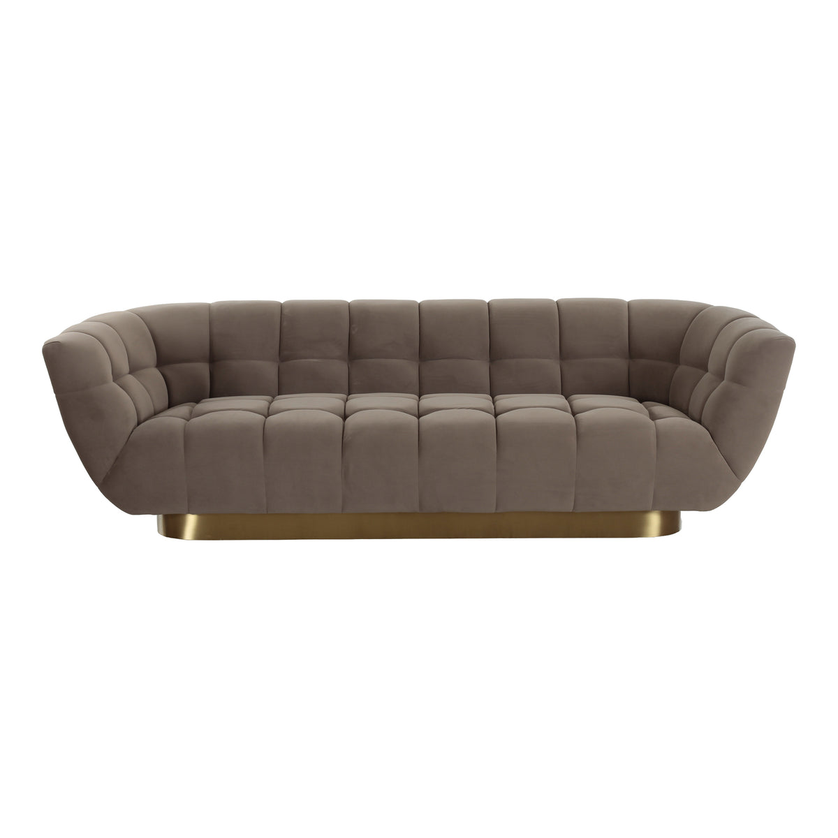 Granby Glam Fabric and Gold Sofa