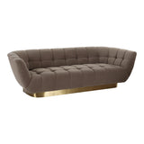 Granby Glam Fabric and Gold Sofa