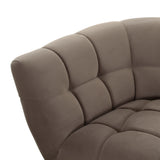 Granby Glam Taupe Fabric and Gold Loveseat