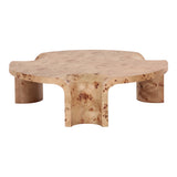 Nouveau Nasrin Modern Burl Round Coffee Table