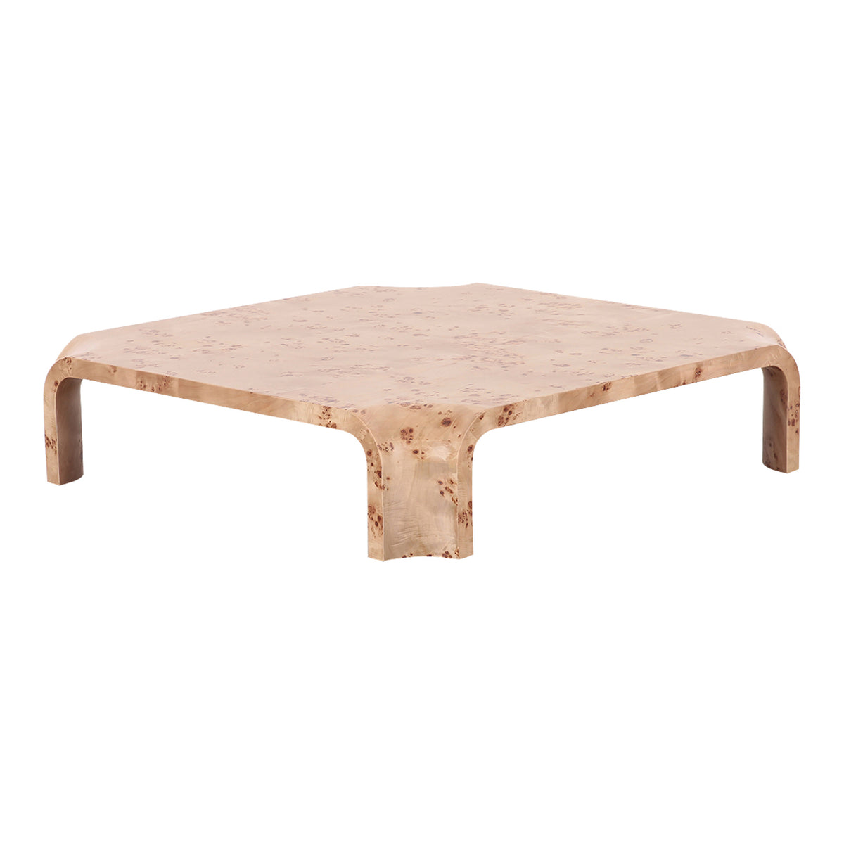 Nouveau Nasrin Modern Burl Square Coffee Table