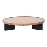 Nouveau Reza Modern Burl + Black Nesting Coffee Table Set