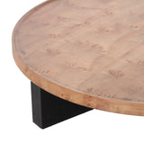 Nouveau Reza Modern Burl + Black Nesting Coffee Table Set