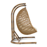 San Juan Outdoor Bamboo Brown & Beige Hanging Chair