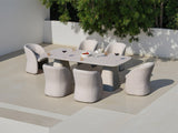 Anchor Outdoor Grey Olefin + Stone 7-Piece Dining Set