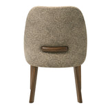 Nouveau Titus Mid-Century Modern Tan Fabric + Walnut Dining Chair (Set of 2)