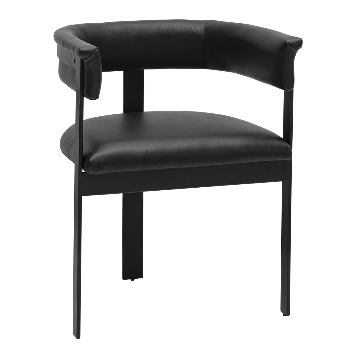 Nouveau Boswell Modern Black Faux Leather Dining Chair