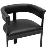 Nouveau Boswell Modern Black Faux Leather Dining Chair