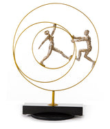 SZ0240 Modern Bronze Acrobats-Rings Sculpture