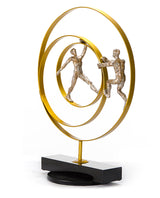 SZ0240 Modern Bronze Acrobats-Rings Sculpture