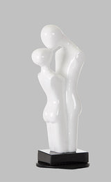 Love Modern White Polyresin Sculpture