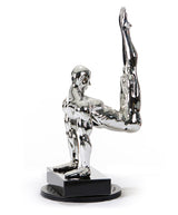 SZ0173 Modern Silver Gymnast-B Sculpture