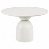 Mielcasa Round White Dining Table w/ Marble Top
