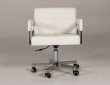 Craig Modern White Bonded Leather Office Chair