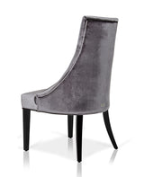 Charlotte Grey Velour Dining Chair (Set of 2)