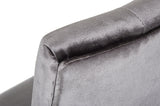 Charlotte Grey Velour Dining Chair (Set of 2)