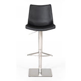 Aaron Modern Black Eco-Leather Bar Stool