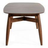 Ackley Modern Walnut Rectangular Dining Table