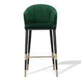 Adak Modern Glam Green with Black & Gold Barstool