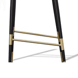 Adak Modern Glam Green with Black & Gold Barstool