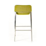Adhil Mid-Century Green Fabric Bar Stool
