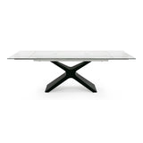 Adler Modern Black Glass Extendable 63"/94.5" Dining Table