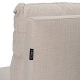 Adrian Modern Beige Fabric Dining Chair with Castor Wheels