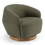 Agatha Modern Hemp Fabric Swivel Accent Chair